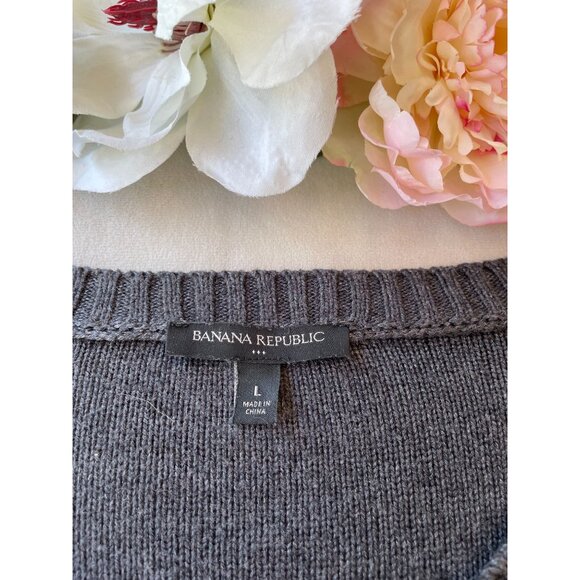 Banana Republic Mens Knit Sweater With Side Zippers Lg Preppy Gorpcore Campcore - Picture 6 of 10